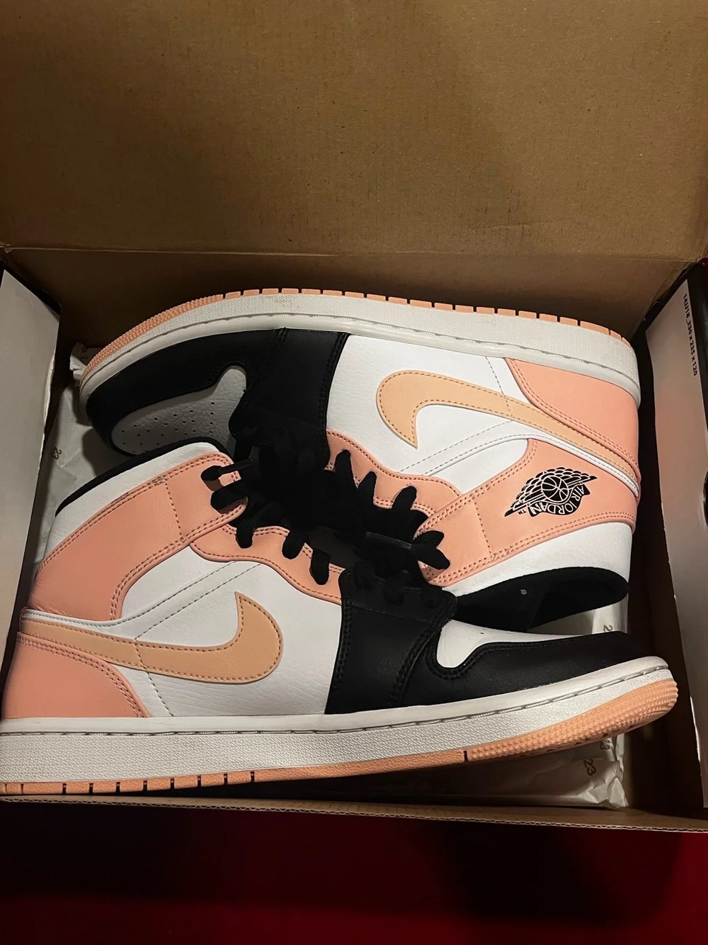 Jordan Kids' Mid Sneakers - White / Pink / Black